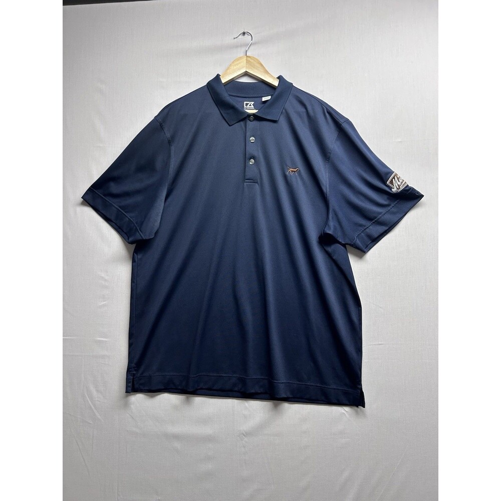 Cutter & Buck X Merrick Petworks Golf Shirt Men’s XL Dry Tech Navy Golf Polo